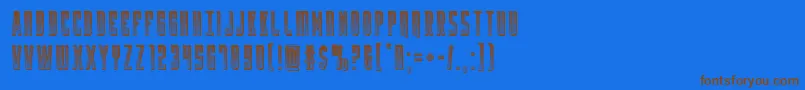 Yfileschrome Font – Brown Fonts on Blue Background