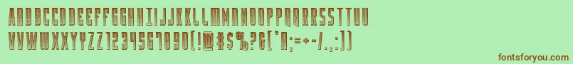 Yfileschrome Font – Brown Fonts on Green Background