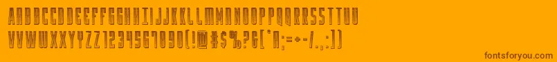 Yfileschrome Font – Brown Fonts on Orange Background