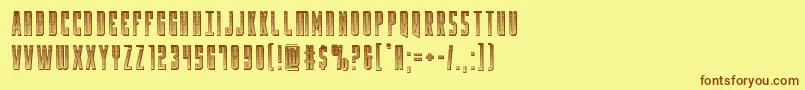 Шрифт Yfileschrome – коричневые шрифты на жёлтом фоне