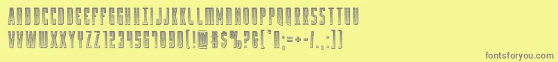 Yfileschrome-Schriftart – Graue Schriften auf gelbem Hintergrund