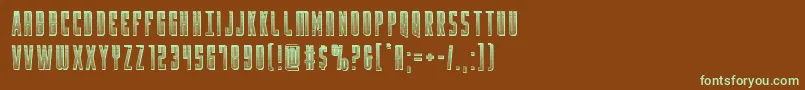 Yfileschrome Font – Green Fonts on Brown Background