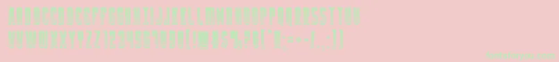 Yfileschrome Font – Green Fonts on Pink Background