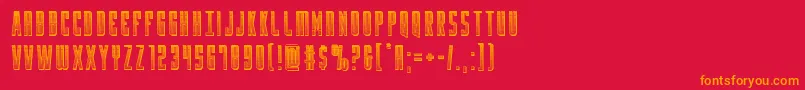 Yfileschrome Font – Orange Fonts on Red Background