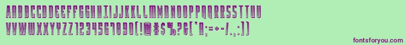 Yfileschrome Font – Purple Fonts on Green Background