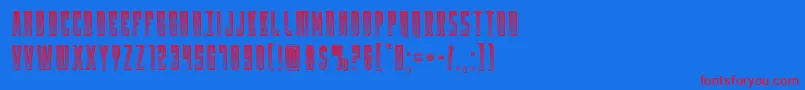 Yfileschrome Font – Red Fonts on Blue Background