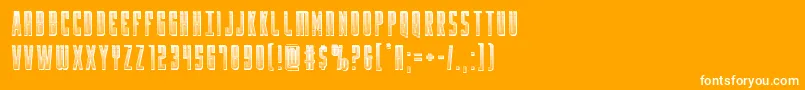 フォントYfileschrome – オレンジの背景に白い文字