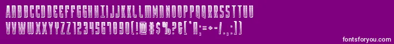 Yfileschrome-Schriftart – Weiße Schriften auf violettem Hintergrund