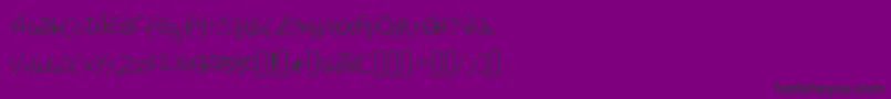 フォントP4r4d0xH4ndwr1tt3n – 紫の背景に黒い文字