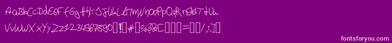 P4r4d0xH4ndwr1tt3n Font – Pink Fonts on Purple Background