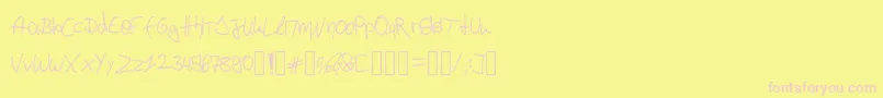 P4r4d0xH4ndwr1tt3n Font – Pink Fonts on Yellow Background