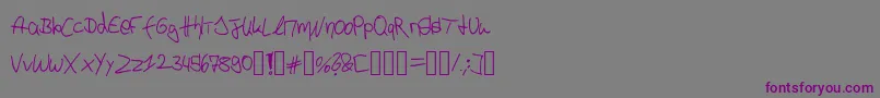 Шрифт P4r4d0xH4ndwr1tt3n – фиолетовые шрифты на сером фоне