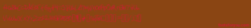P4r4d0xH4ndwr1tt3n Font – Red Fonts on Brown Background