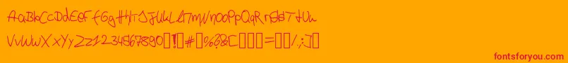 fuente P4r4d0xH4ndwr1tt3n – Fuentes Rojas Sobre Fondo Naranja