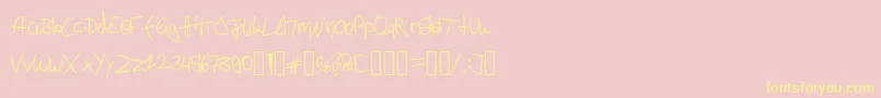 P4r4d0xH4ndwr1tt3n Font – Yellow Fonts on Pink Background