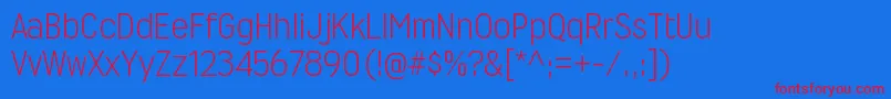WyvernltRegular Font – Red Fonts on Blue Background
