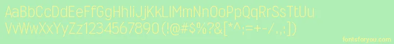 WyvernltRegular Font – Yellow Fonts on Green Background