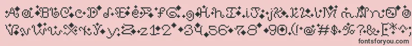 Police SweetDreams – polices noires sur fond rose