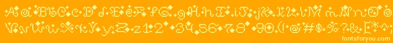 Police SweetDreams – polices jaunes sur fond orange