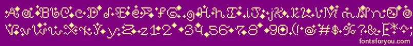 Police SweetDreams – polices jaunes sur fond violet