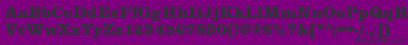 Clarendontextbol Font – Black Fonts on Purple Background