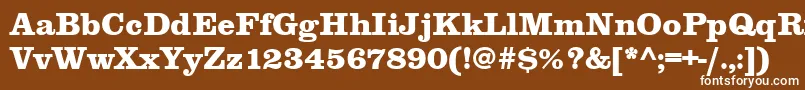 フォントClarendontextbol – 茶色の背景に白い文字