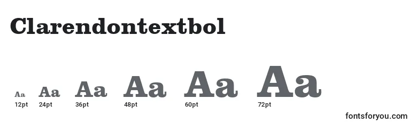 Размеры шрифта Clarendontextbol