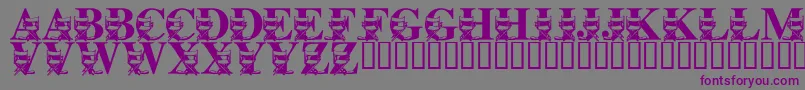 LmsLightsCameraAction Font – Purple Fonts on Gray Background