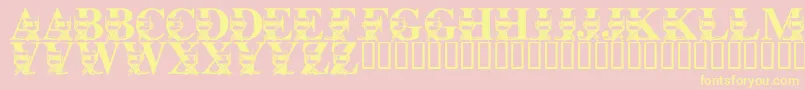 LmsLightsCameraAction Font – Yellow Fonts on Pink Background