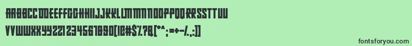 フォントRussianDollmaker – 緑の背景に黒い文字