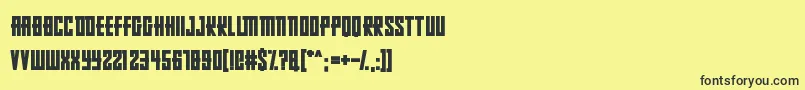 Czcionka RussianDollmaker – czarne czcionki na żółtym tle