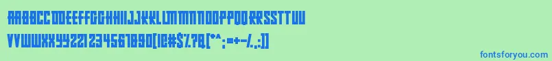 RussianDollmaker-Schriftart – Blaue Schriften auf grünem Hintergrund