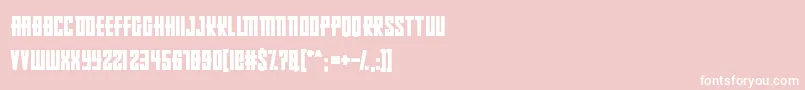 RussianDollmaker-Schriftart – Weiße Schriften auf rosa Hintergrund