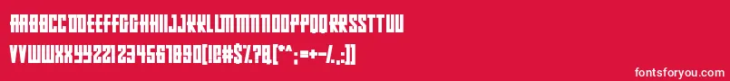 Czcionka RussianDollmaker – białe czcionki na czerwonym tle