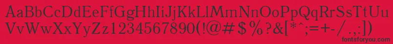 Ukrainianantique-Schriftart – Schwarze Schriften auf rotem Hintergrund