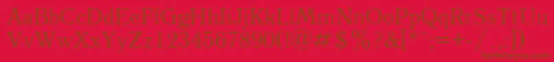 Ukrainianantique Font – Brown Fonts on Red Background
