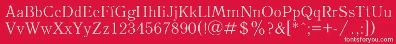 Ukrainianantique Font – Pink Fonts on Red Background