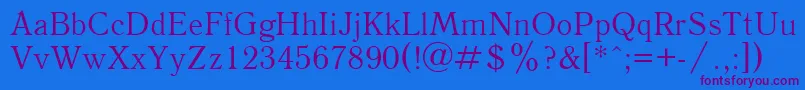 Ukrainianantique Font – Purple Fonts on Blue Background
