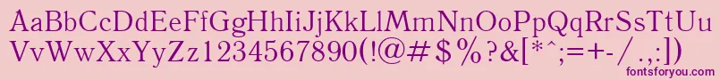 Ukrainianantique Font – Purple Fonts on Pink Background