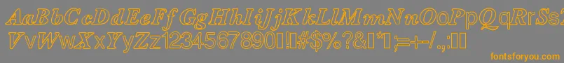 Contourdelettres Font – Orange Fonts on Gray Background