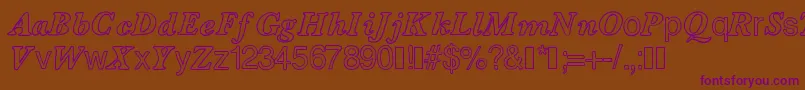 Contourdelettres Font – Purple Fonts on Brown Background