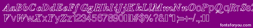 Contourdelettres Font – White Fonts on Purple Background