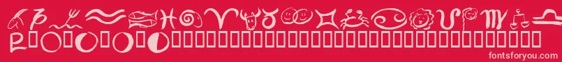 Pinxitastroll Font – Pink Fonts on Red Background