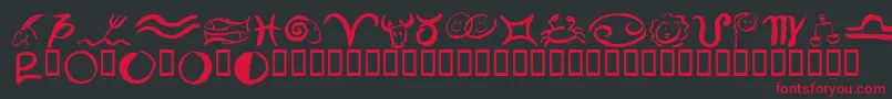 Pinxitastroll Font – Red Fonts on Black Background