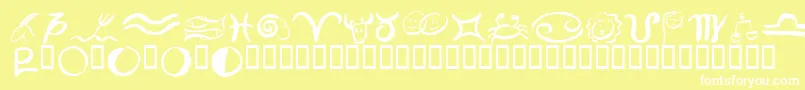 Saiba mais sobre a fonte Pinxitastroll Fonte Pinxitastroll – fontes brancas em um fundo amarelo