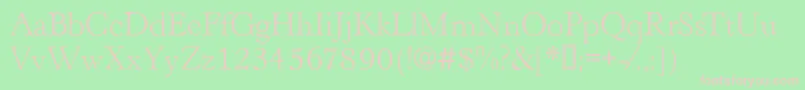 HastingsRegular Font – Pink Fonts on Green Background