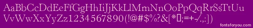 HastingsRegular Font – Pink Fonts on Purple Background