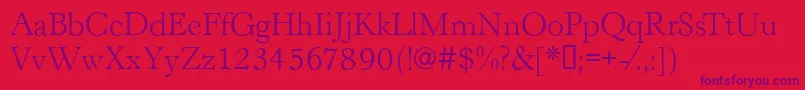 HastingsRegular Font – Purple Fonts on Red Background