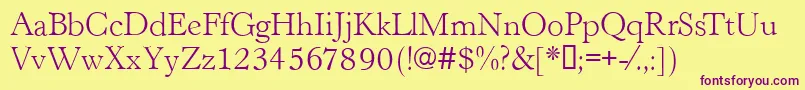 HastingsRegular Font – Purple Fonts on Yellow Background
