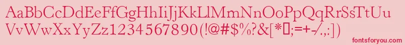 HastingsRegular Font – Red Fonts on Pink Background